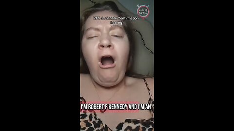 The brainless Bitch mocking the intelligent RFK Jr. she's retarded.