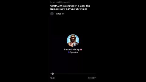Pastor Striking talks about National Socialism & Christianity on CQ Radio