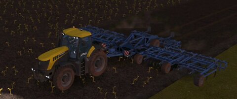 Farming Simulator 18. JCB 8310 and Kockerling cultivator