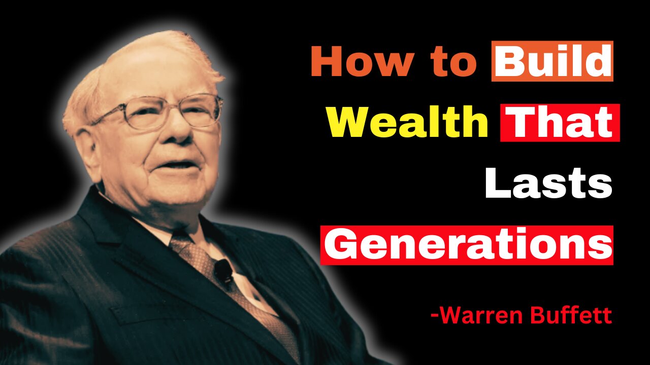 Warren Buffett: how to build generational wealth