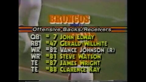 1985-11-17 San Diego Chargers vs Denver Broncos 1st Half