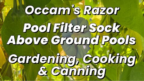 Pool Filter Sock – Above Ground Pool, Occam’s Razor Gardening, Cooking & Canning