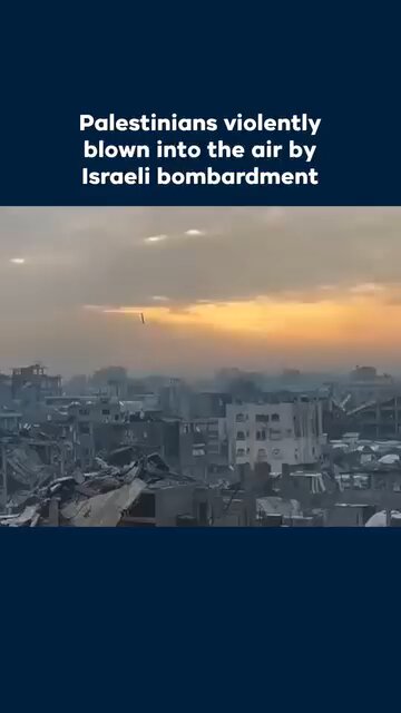 witnesses Watch On in horror as heavy Israely bombardment violently blows Palestinians in Gaza