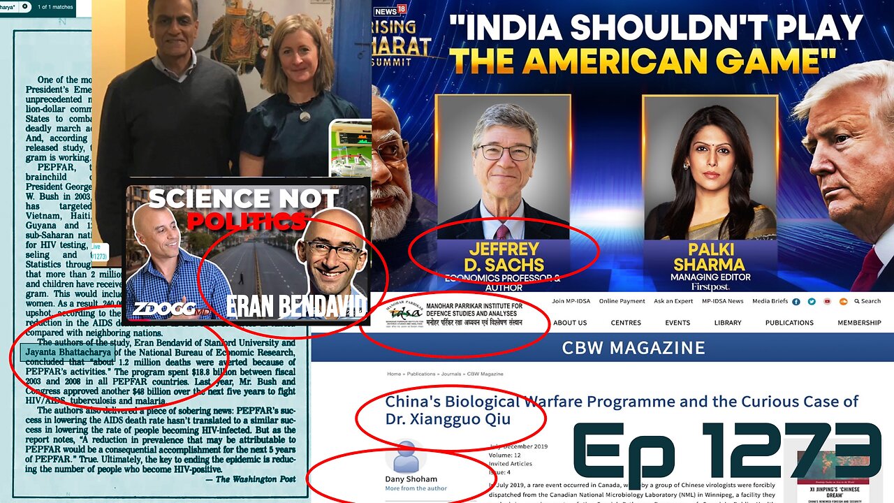STREAM CUT!!!! Sunday livestream Piper Stover, Krishnamoorthi, Bhattacharya, Jeffrey Sachs, DRASTIC