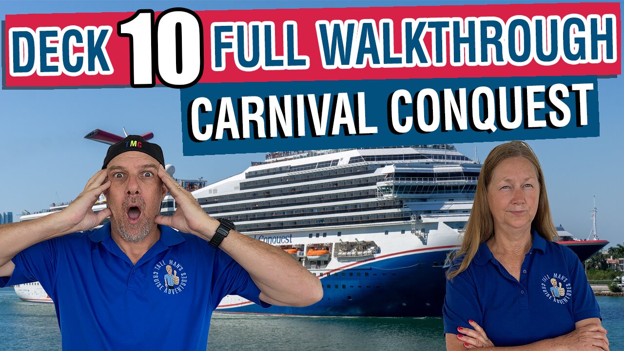 Exploring Deck 10 on Carnival Conquest | Tall Man’s Cruise Adventures
