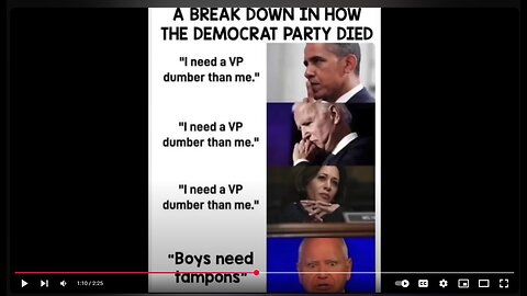 The party of evil, and of totalitarianism, and of malignancy, and of narcissism