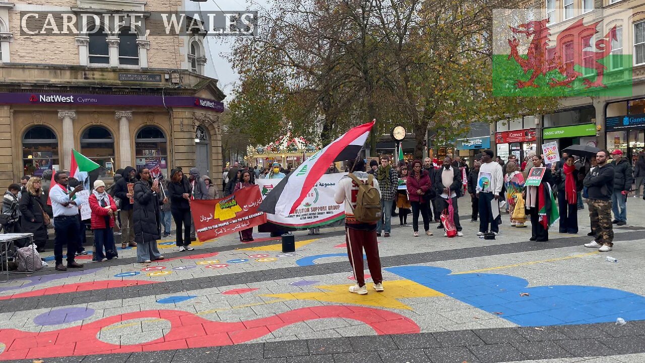 Demonstration for Sudan, Cardiff Canal Quarter