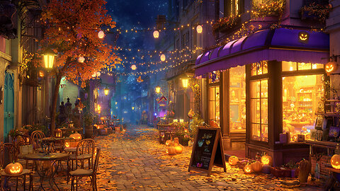 Happy Halloween Music 2025 🎃 Cozy Streets & Candlelight Nights