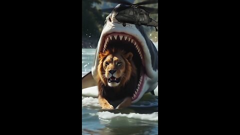 Savage Ocean: Lion's Demise"🐆☁️🚁😭🦏#viralshorts