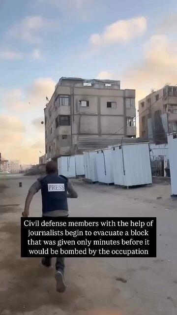 Gaza Civil Defense Races to Save Civilians & Children Lives Before Israeli IDF Bombing