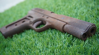 restoration old 30 bore rusty pistal