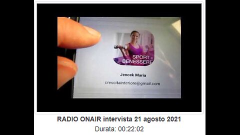 4. RADIO ONAIR intervista 21 agosto 2021