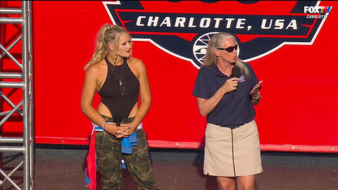 Lacey Evans signals the start of the Coca-Cola 600 @wwefree ​