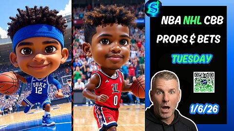 🏀 Tuesday's Top NBA PROPS | COLLEGE BASKETBALL PICKS | NFL PICKS | NHL | PRIZEPICKS TODAY | 1/6/26