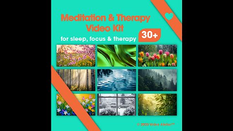 ❤️Meditation & Therapy Kit • Meditation Relaxation Stress-Relief Nature Low Stim 4K Ambient Calm