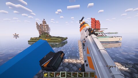 Destroying Pillager Ship Using New Modern Weapons