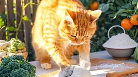 Cooking with master cat 😺