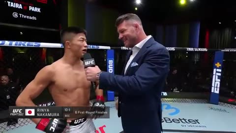 Rinya Nakamura Reacts After Win | UFC Vegas 108 Post-Fight Interview