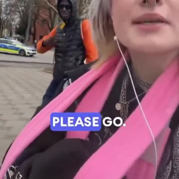 "Leave me alone, I'm scared!" Young German girl chased and harassed by fake Africa...