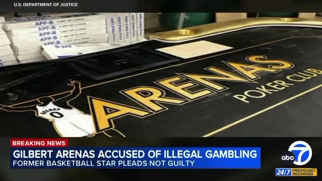 Gilbert Arenas has pleaded not guilty in a federal Courtroom in LA