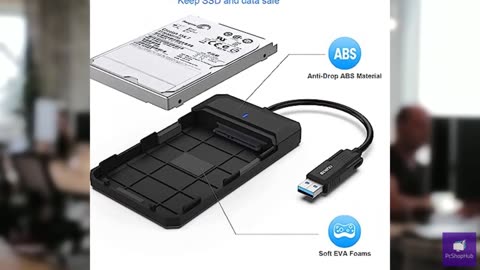 BENFEI 2.5 Inch SATA to USB Tool Free External Hard Drive Enclosure, USB Type-C/