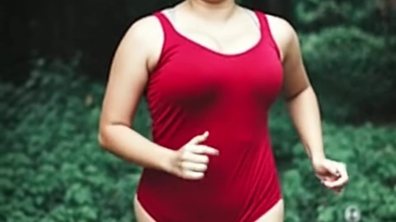 She takes off her pants go run