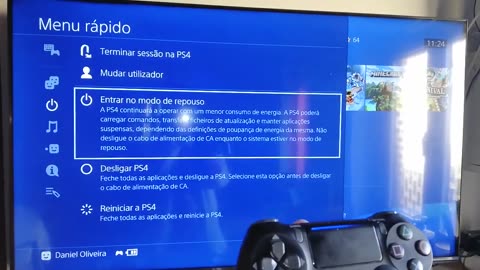 Como desligar a Playstation 4 no menu da consola