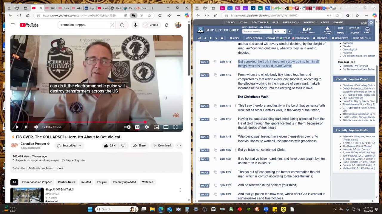 societal collapse could come instantly from many angles say preppers and scripture supports it