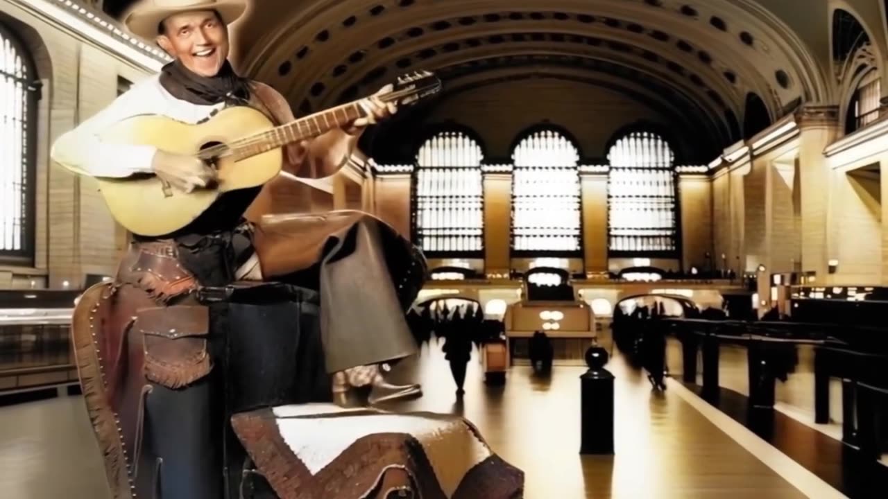 JIMMY RODGERS BUSKING IN GRAND CENTRAL STATION
