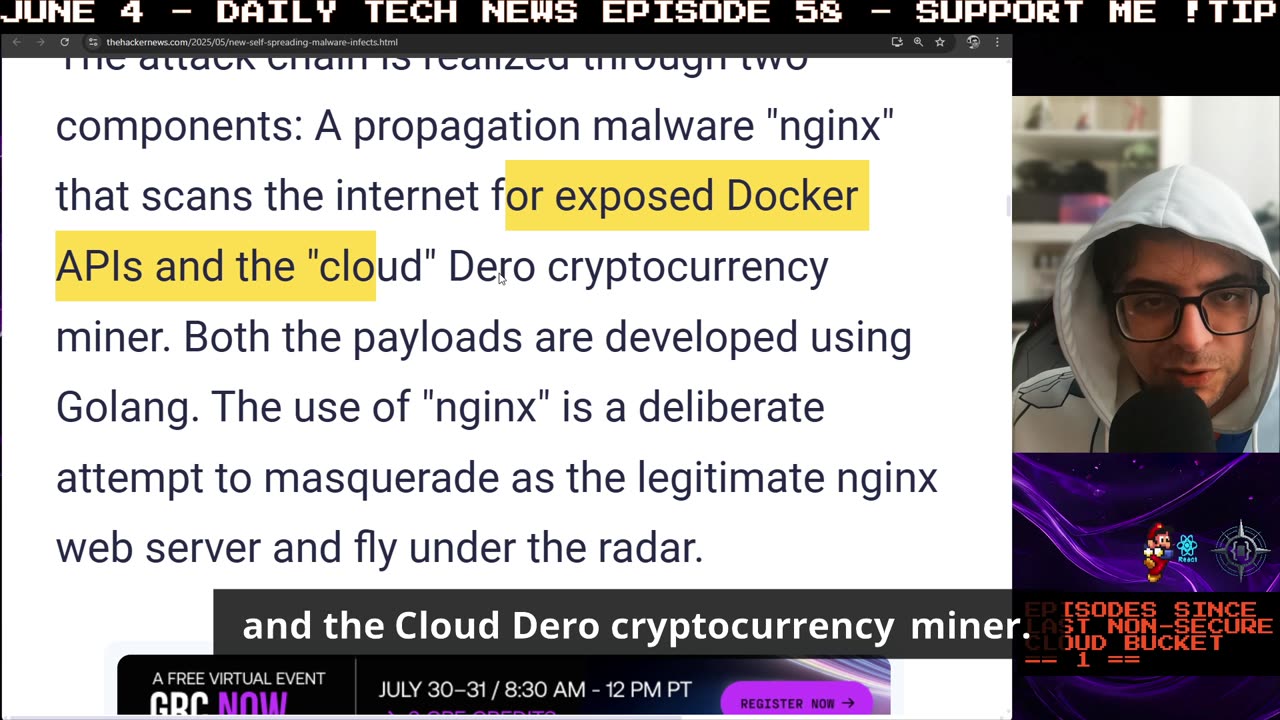 misconfigured docker instances used as botnet