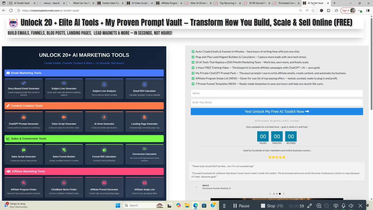 20+ Free AI Tools for Marketers to Save Time, Write Emails, & Build Funnels Fast