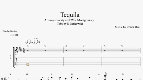 How to play Tequila by Wes Montgomery