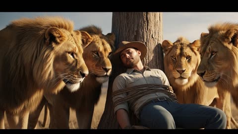 Lions Protect Ranger From Poachers! Unbelievable Rescue