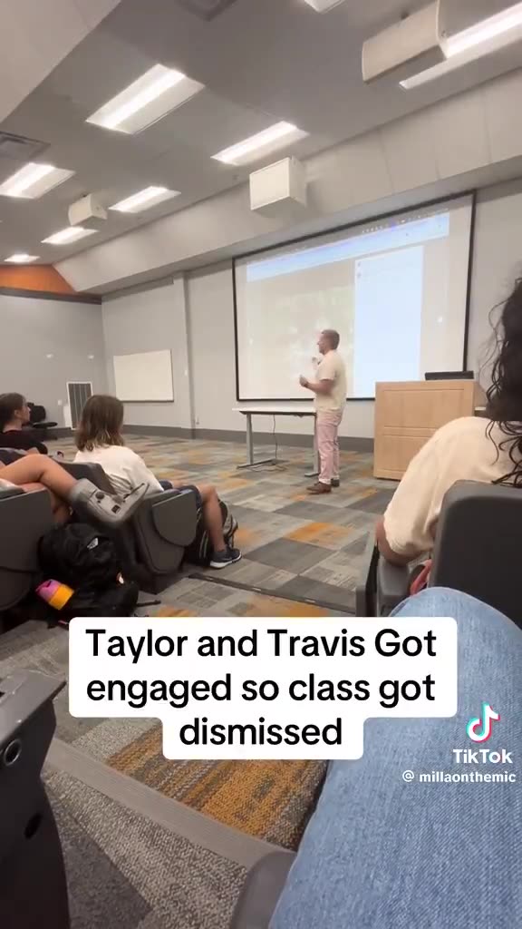 A college professor canceled class after hearing about the Taylor Swift engagement