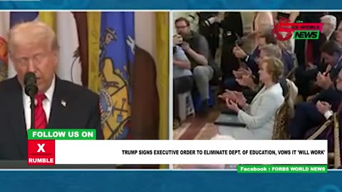 Trump signs executive order eliminating Department of Education