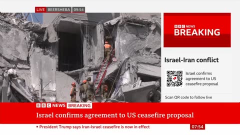 Israel agrees to ceasefire with Iran | BBC News #cnn #Breking news