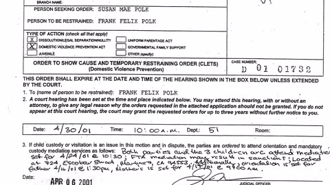 Susan's Restraining Order Against Felix