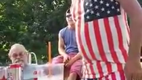 hole in his shorts