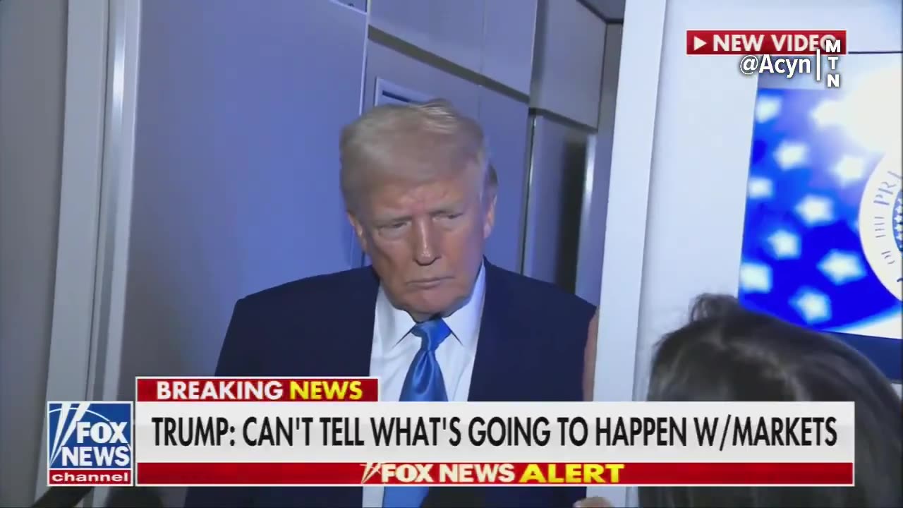 Trump calls a reporters question “stupid” for asking if he would reverse course on tariffs because of the market collapsing