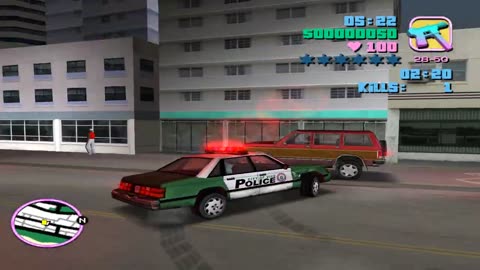 GTA Vice City - I had to abandon my POLICE CAR to chase down the CRIMINALS