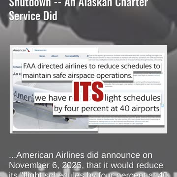 Fact Check: American Airlines Did NOT Announce Immediate Shutdown -- An Alaskan Charter Service Did