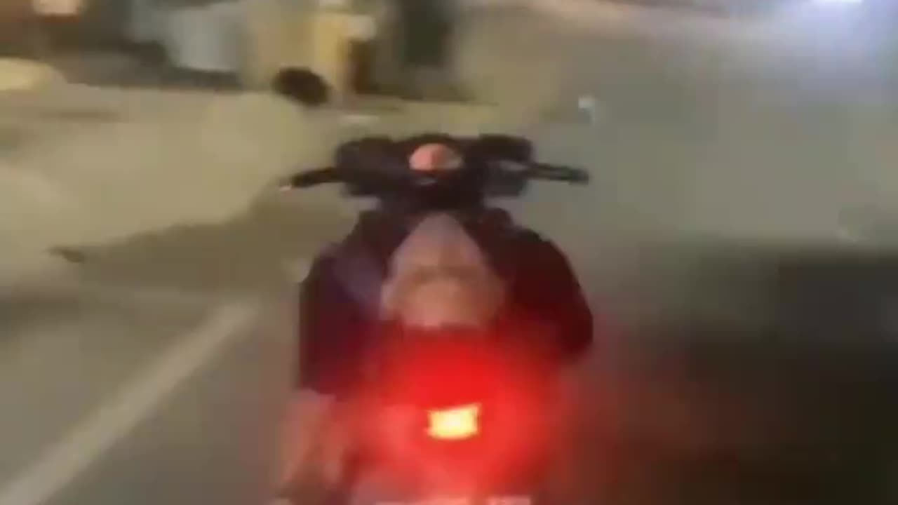 Sleeping On Motorcycle