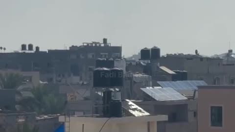 An Israeli airstrike targeted a home in Deir Al-Balah, central Gaza Strip.