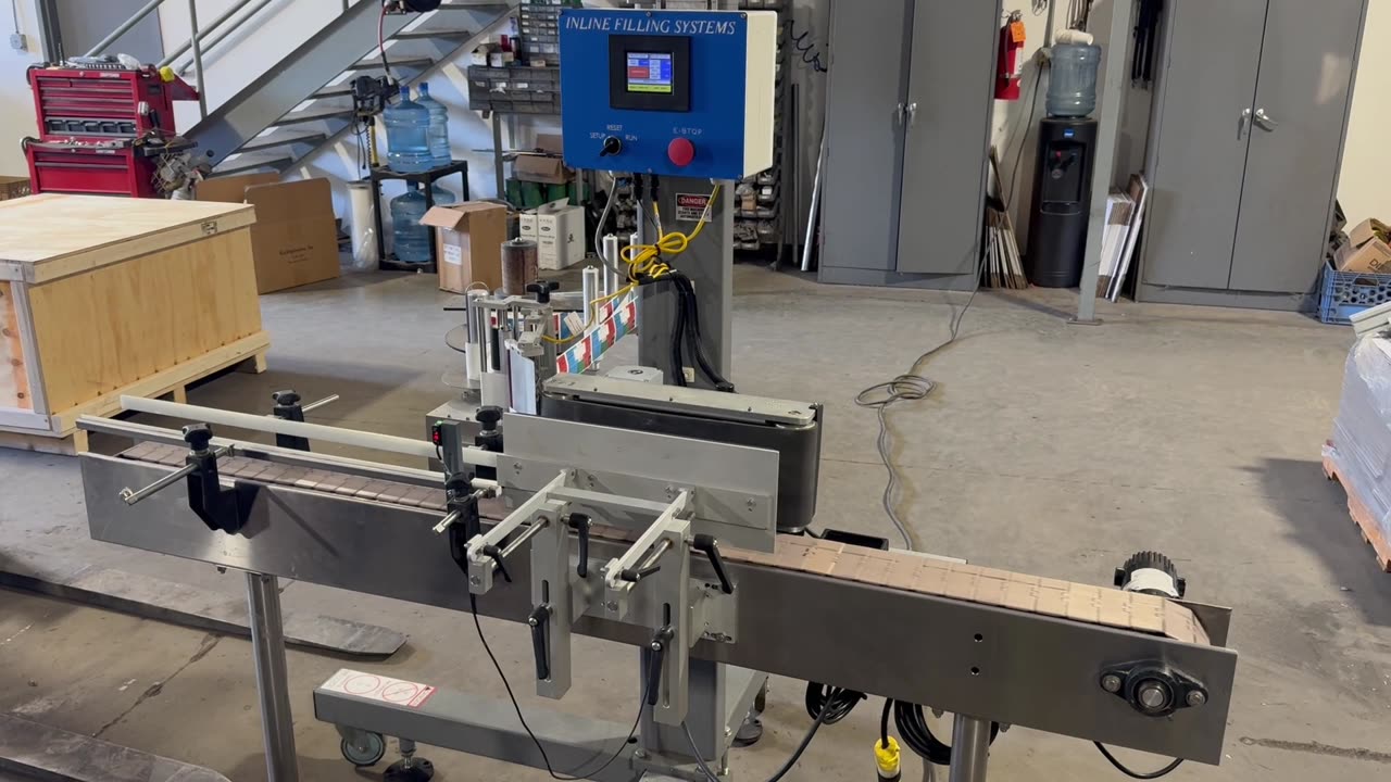 IFS Pressure Sensitive Wrap Labeler with Conveyor