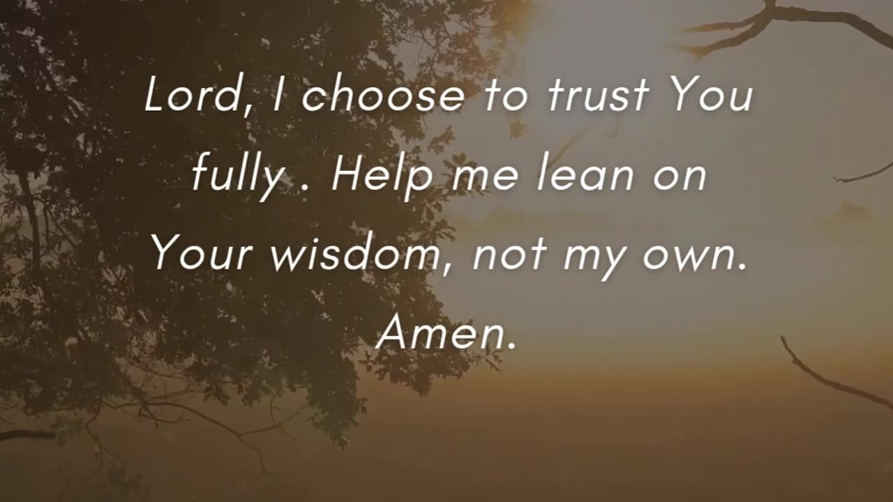 God asks for your full trust. He sees what you can’t.