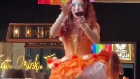 Drag Queen simulating menstruation to young children is all the rage amongst Liberal Parents