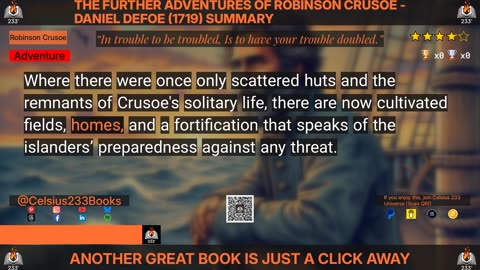 The Further Adventures of Robinson Crusoe - Daniel Defoe (1719) Summary (Robinson Crusoe - 2)