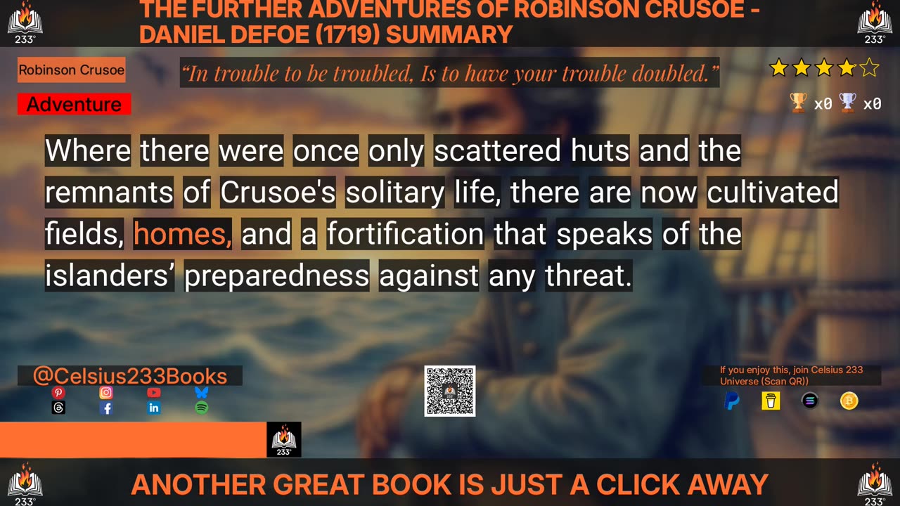 The Further Adventures of Robinson Crusoe - Daniel Defoe (1719) Summary (Robinson Crusoe - 2)