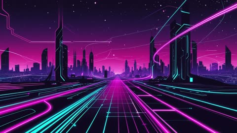 Electric Cyber Drive | Retro Synthwave Music 🎶 (No Copyright)