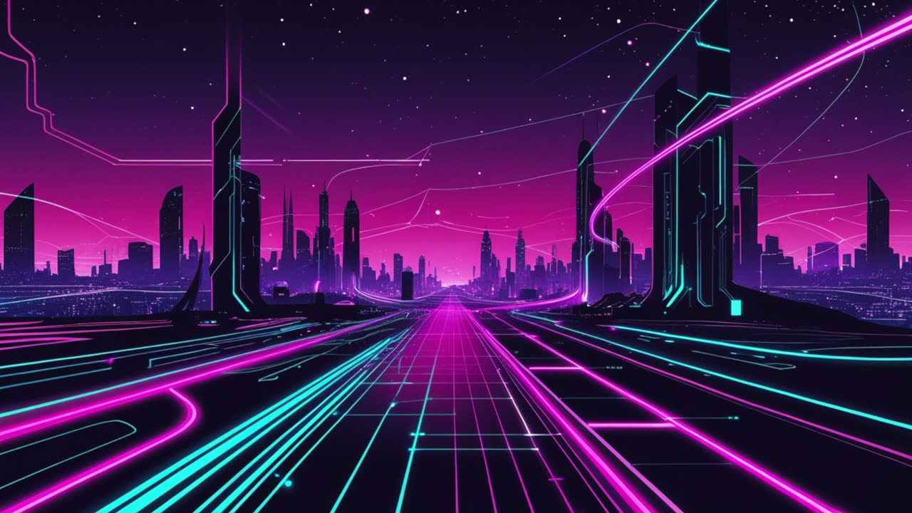Electric Cyber Drive | Retro Synthwave Music 🎶 (No Copyright)